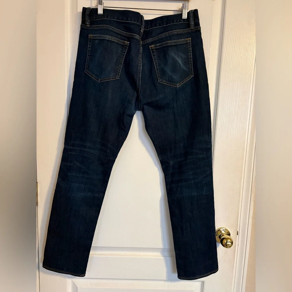 J. Crew‎ Men’s Driggs Dark Blue Denim Jeans 34x30 Casual Basic Preppy Minimalist